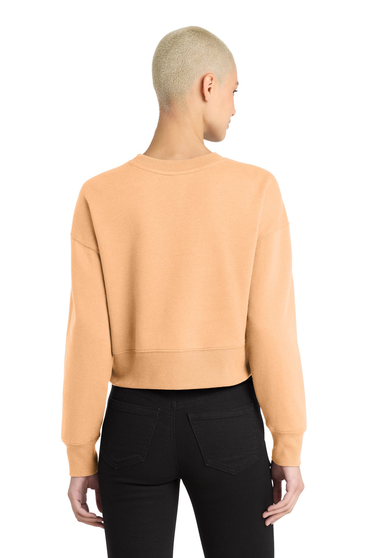 District Women's Perfect Weight  Fleece Cropped Crew DT1105