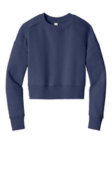 District Women's Perfect Weight  Fleece Cropped Crew DT1105