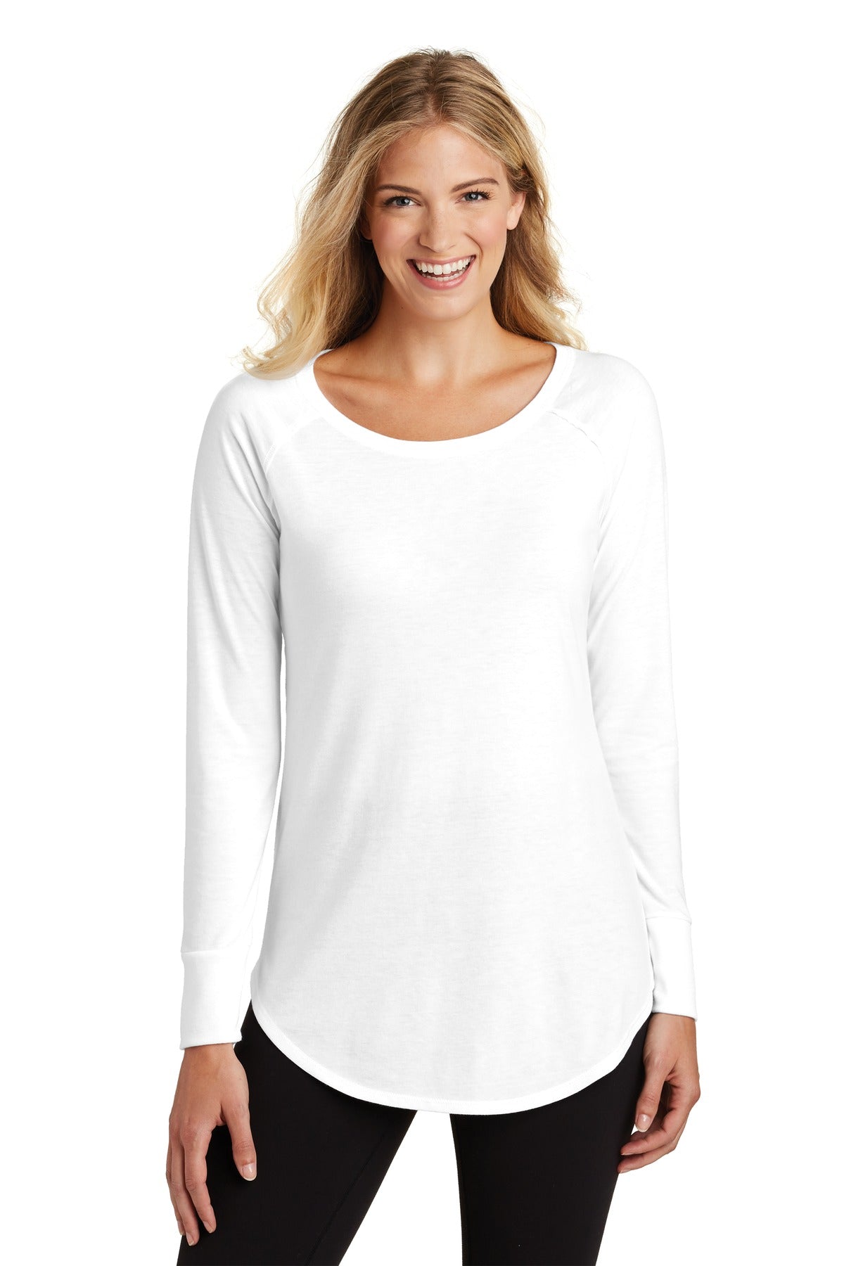 District Women's Perfect Tri  Long Sleeve Tunic Tee DT132L