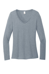 District Women's Perfect Tri Long Sleeve V-Neck Tee DT135