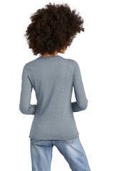 District Women's Perfect Tri Long Sleeve V-Neck Tee DT135