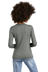 District Women's Perfect Tri Long Sleeve V-Neck Tee DT135
