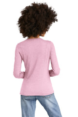 District Women's Perfect Tri Long Sleeve V-Neck Tee DT135
