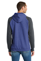 District Young Mens Lightweight Fleece Raglan Hoodie DT196