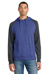 District Young Mens Lightweight Fleece Raglan Hoodie DT196