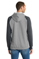 District Young Mens Lightweight Fleece Raglan Hoodie DT196
