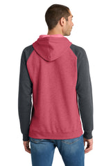 District Young Mens Lightweight Fleece Raglan Hoodie DT196