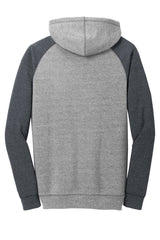District Young Mens Lightweight Fleece Raglan Hoodie DT196