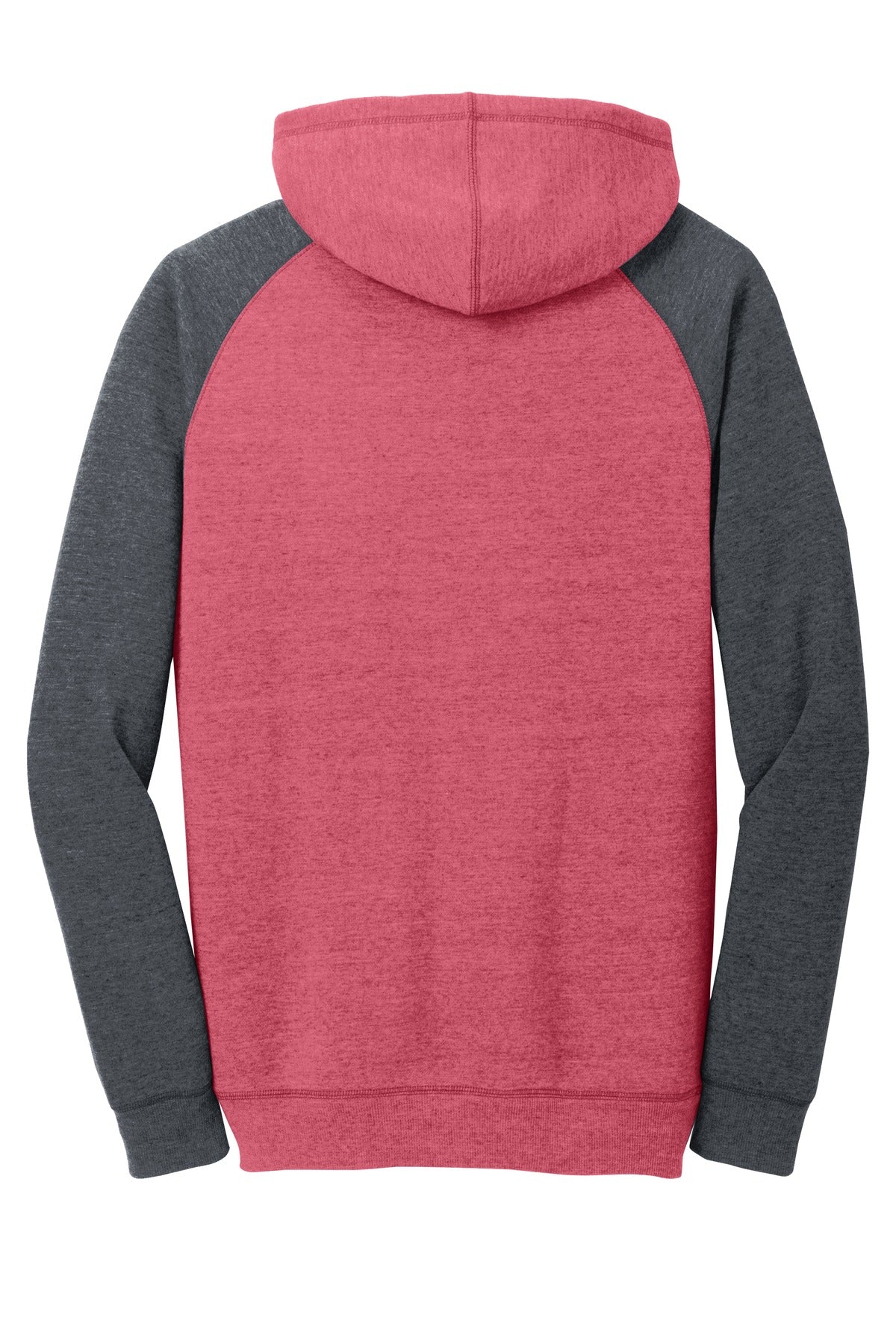 District Young Mens Lightweight Fleece Raglan Hoodie DT196