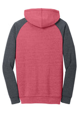 District Young Mens Lightweight Fleece Raglan Hoodie DT196