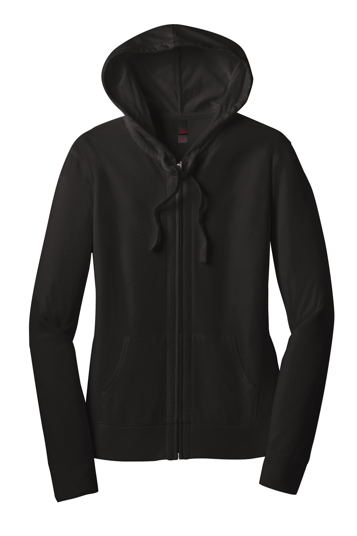 District Women's Fitted Jersey Full-Zip Hoodie DT2100