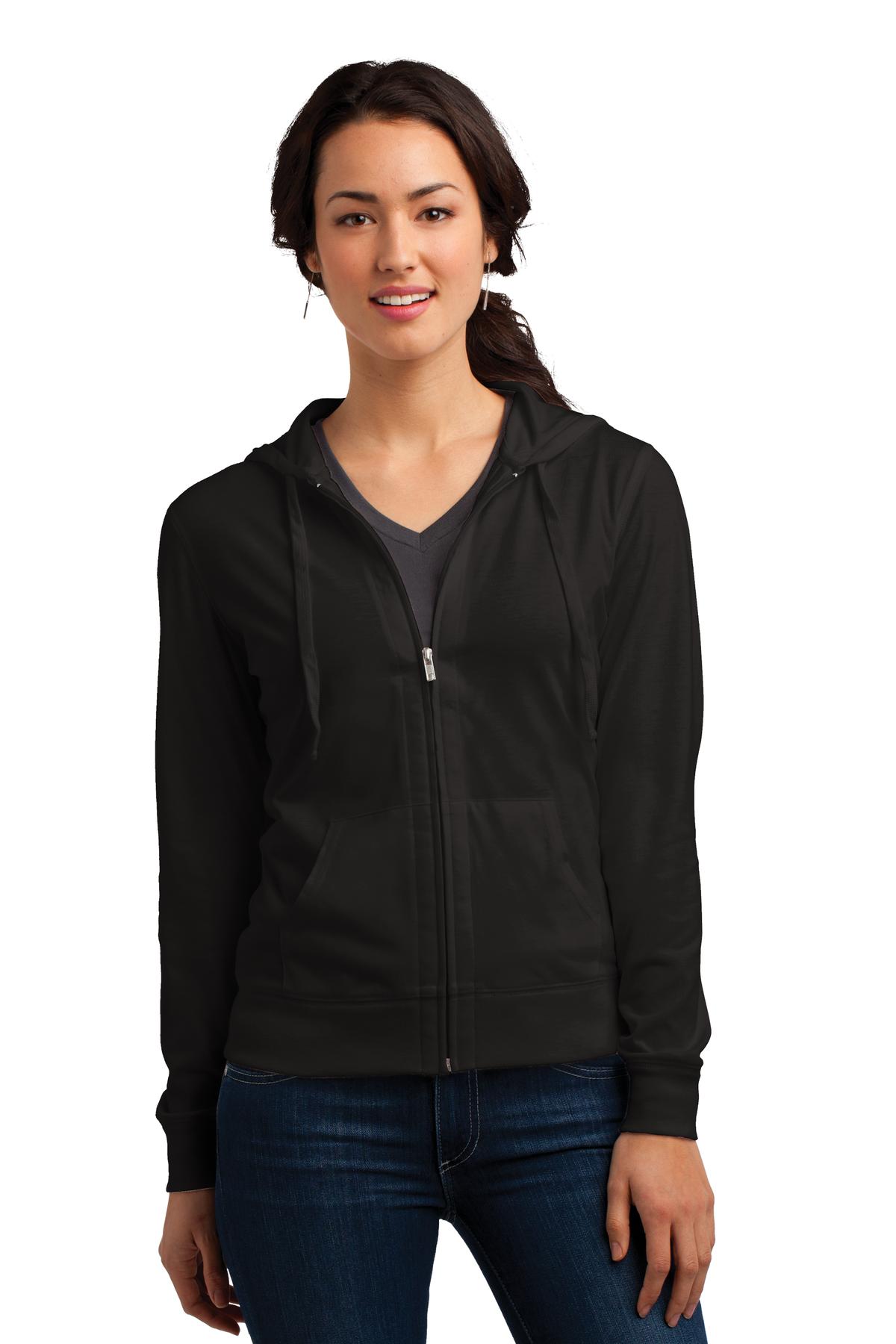 District Women's Fitted Jersey Full-Zip Hoodie DT2100