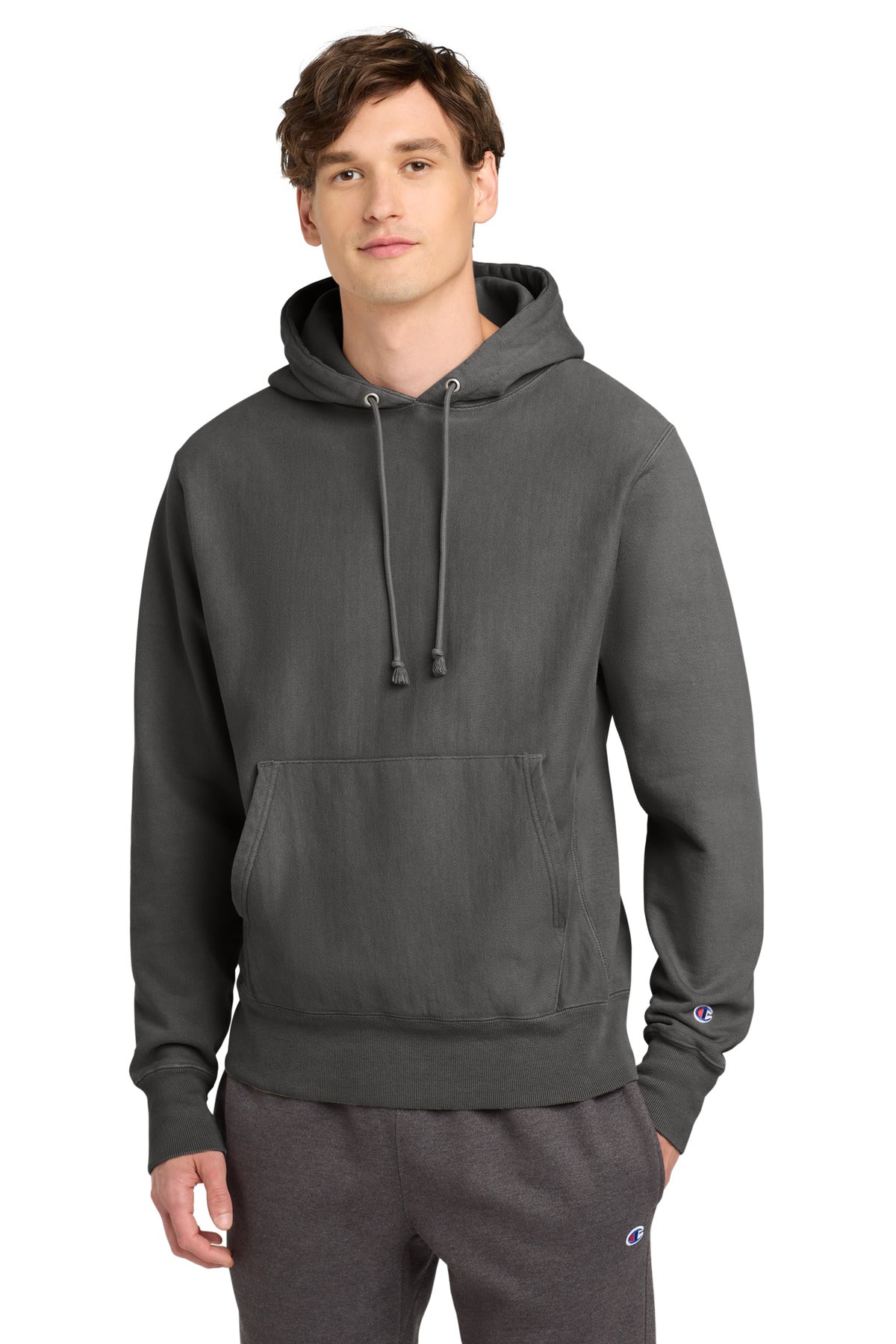 Champion Reverse Weave  Garment-Dyed Hooded Sweatshirt GDS101