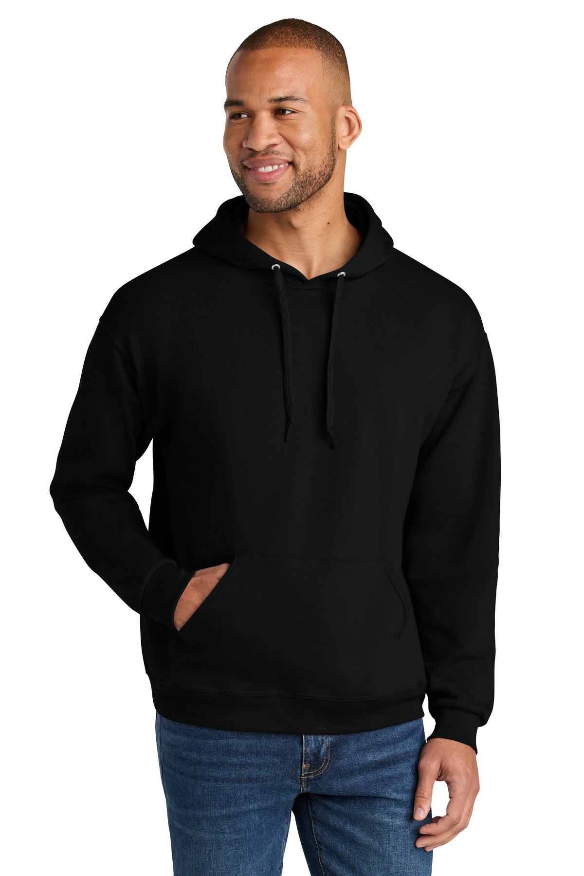 Jerzees Ultimate Unisex CVC Ring Spun Hooded Sweatshirt IC49M
