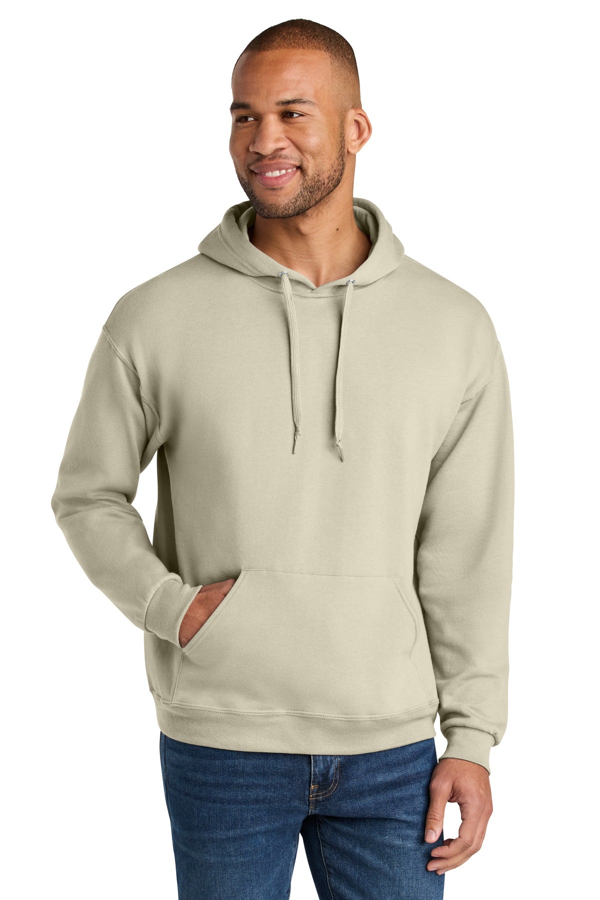 Jerzees Ultimate Unisex CVC Ring Spun Hooded Sweatshirt IC49M