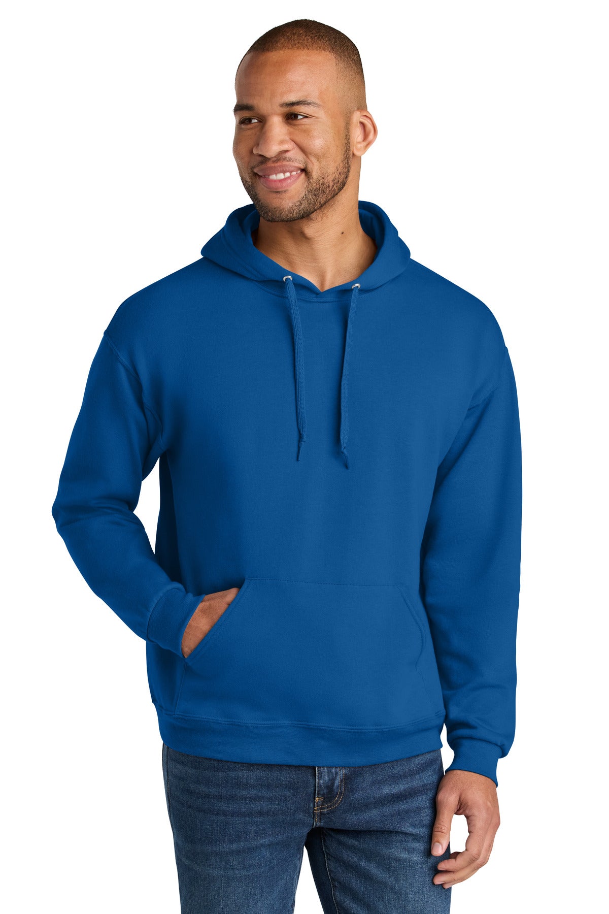 Jerzees Ultimate Unisex CVC Ring Spun Hooded Sweatshirt IC49M