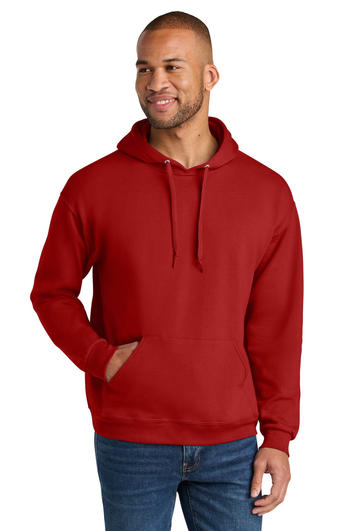 Jerzees Ultimate Unisex CVC Ring Spun Hooded Sweatshirt IC49M