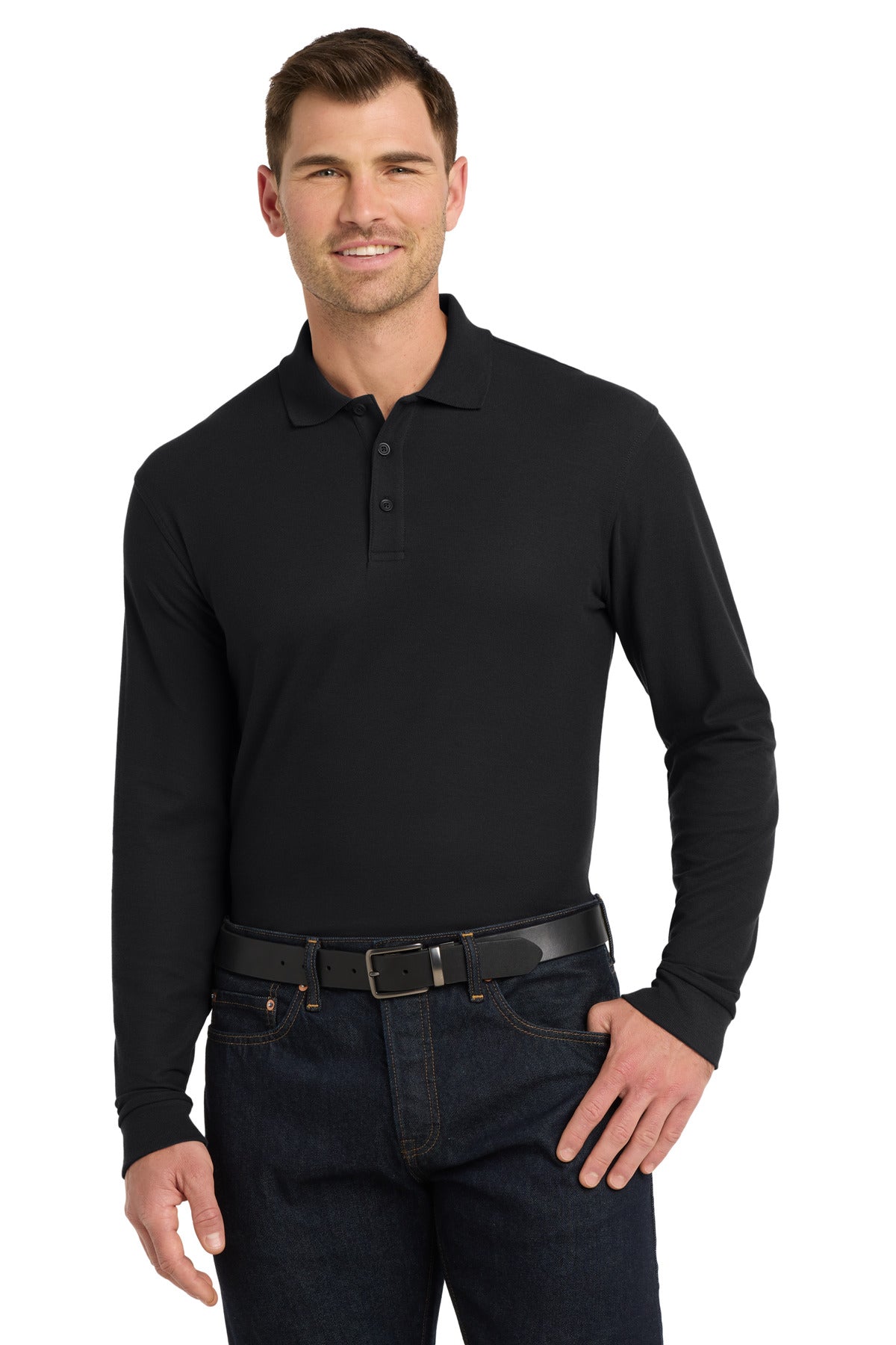 Port Authority Long Sleeve Core Classic Pique Polo K100LS