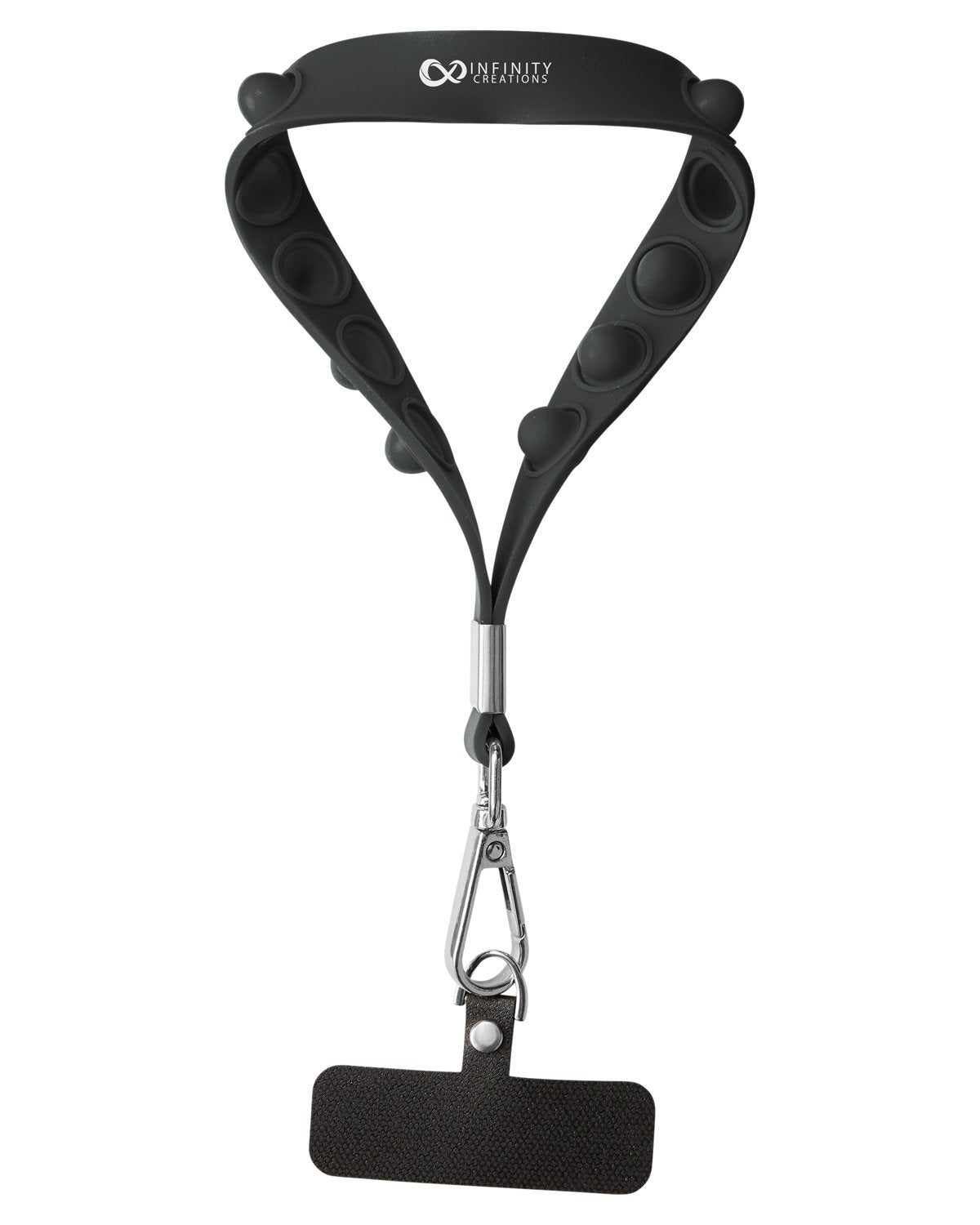 Push Pop Wrist Strap Keychain With Phone Holder - KT012