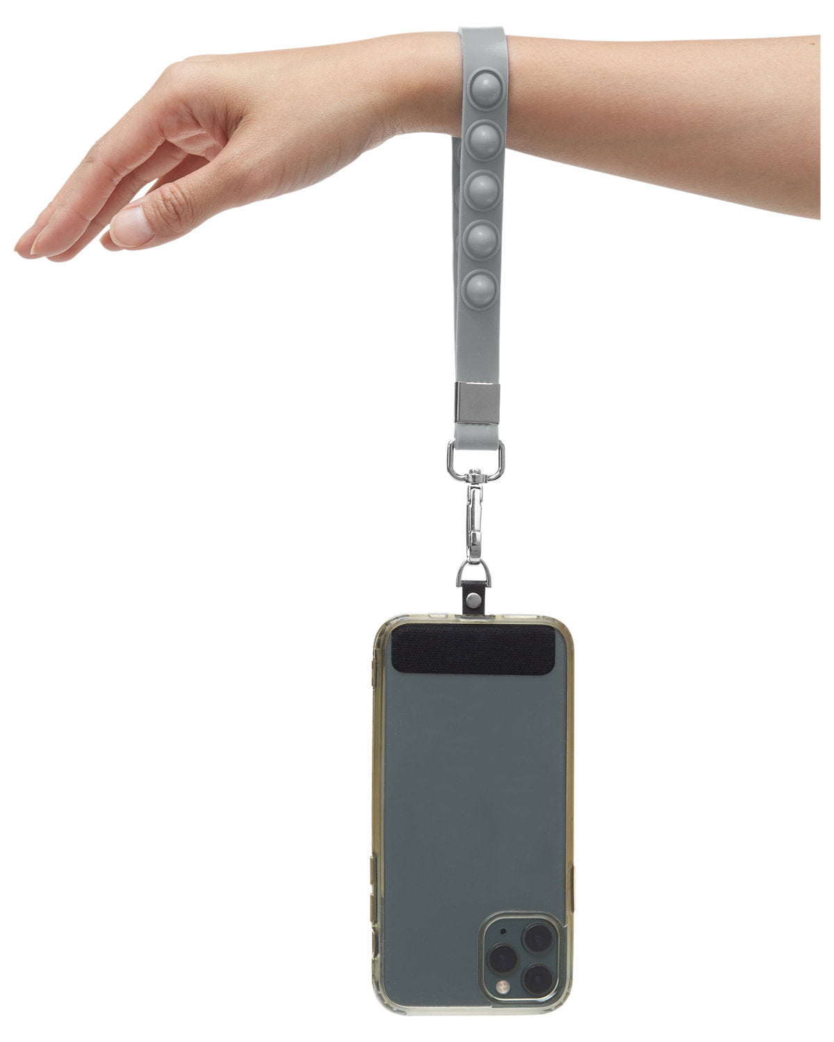 Push Pop Wrist Strap Keychain With Phone Holder - KT012