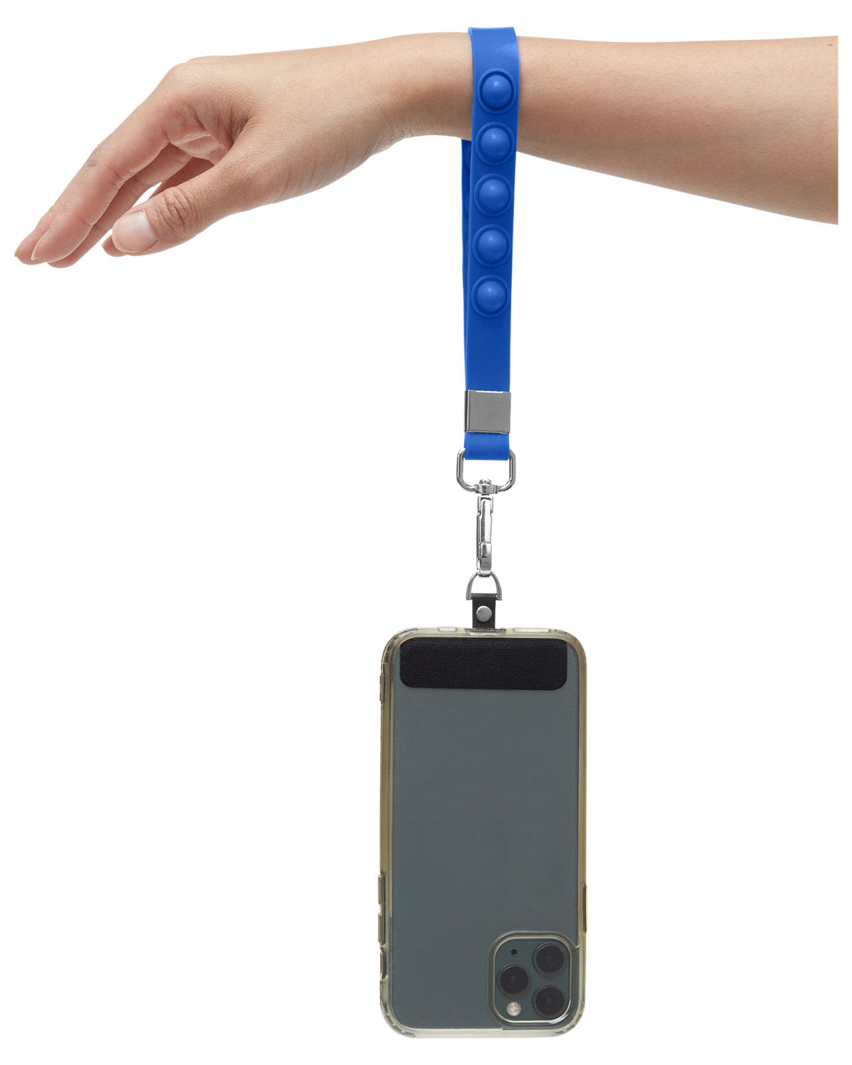 Push Pop Wrist Strap Keychain With Phone Holder - KT012