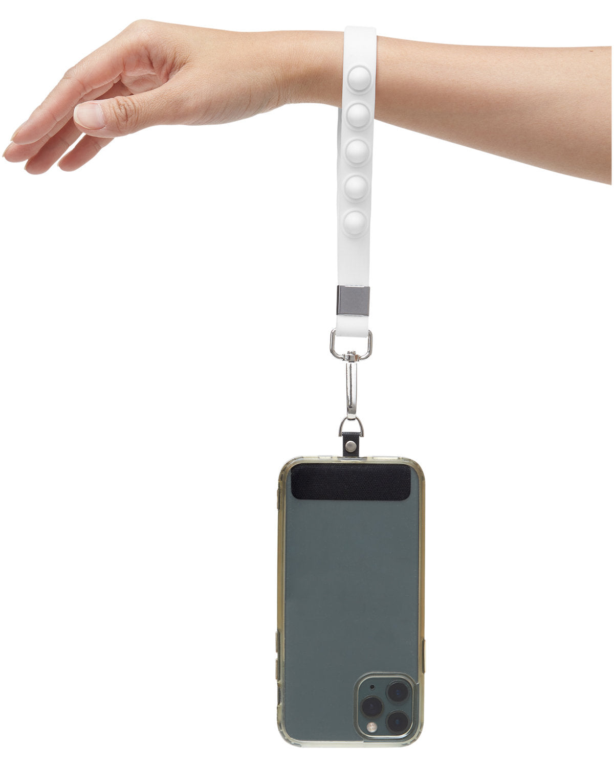 Push Pop Wrist Strap Keychain With Phone Holder - KT012
