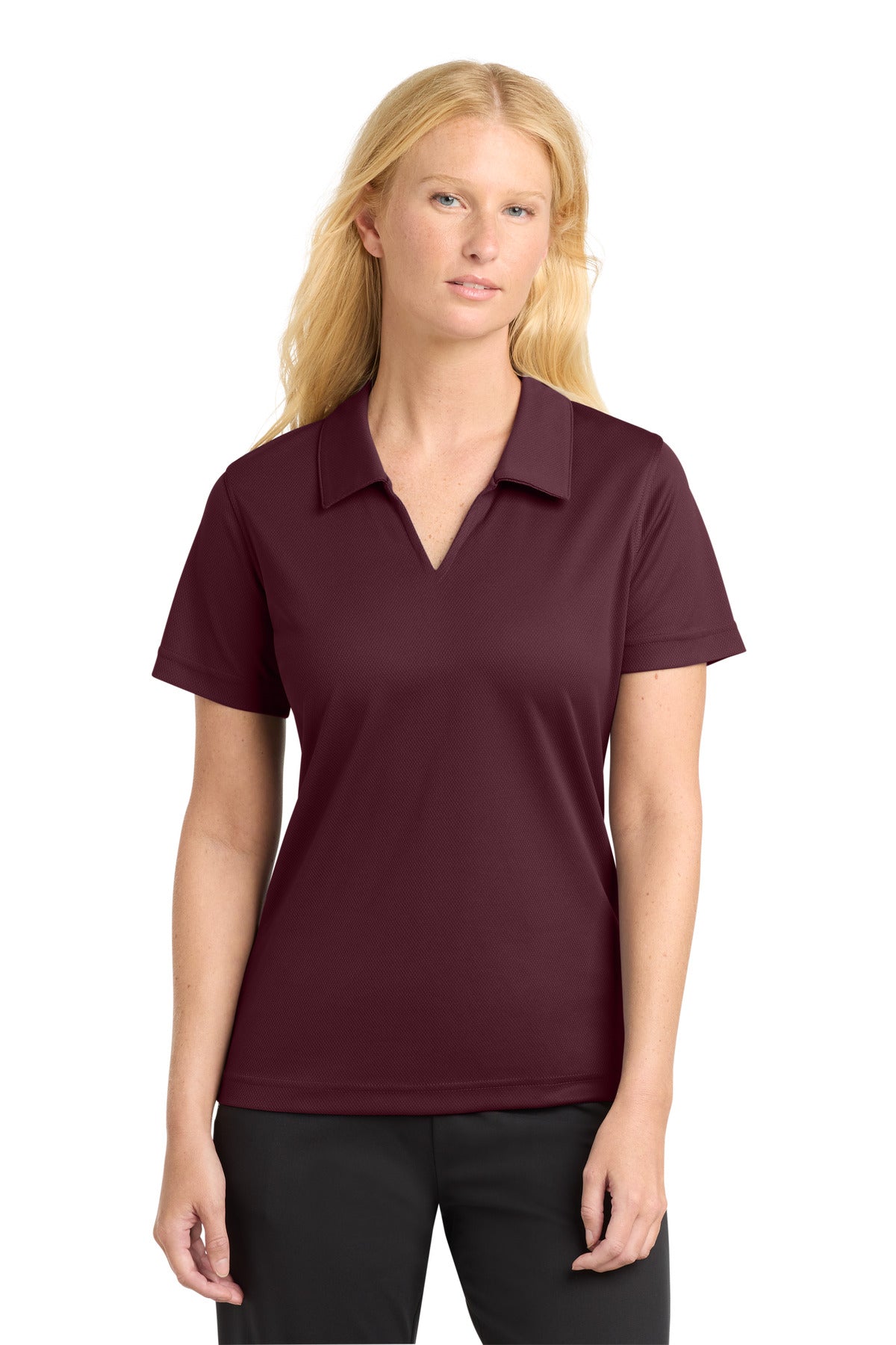 Sport-Tek Women's Dri-Mesh V-Neck Polo L469