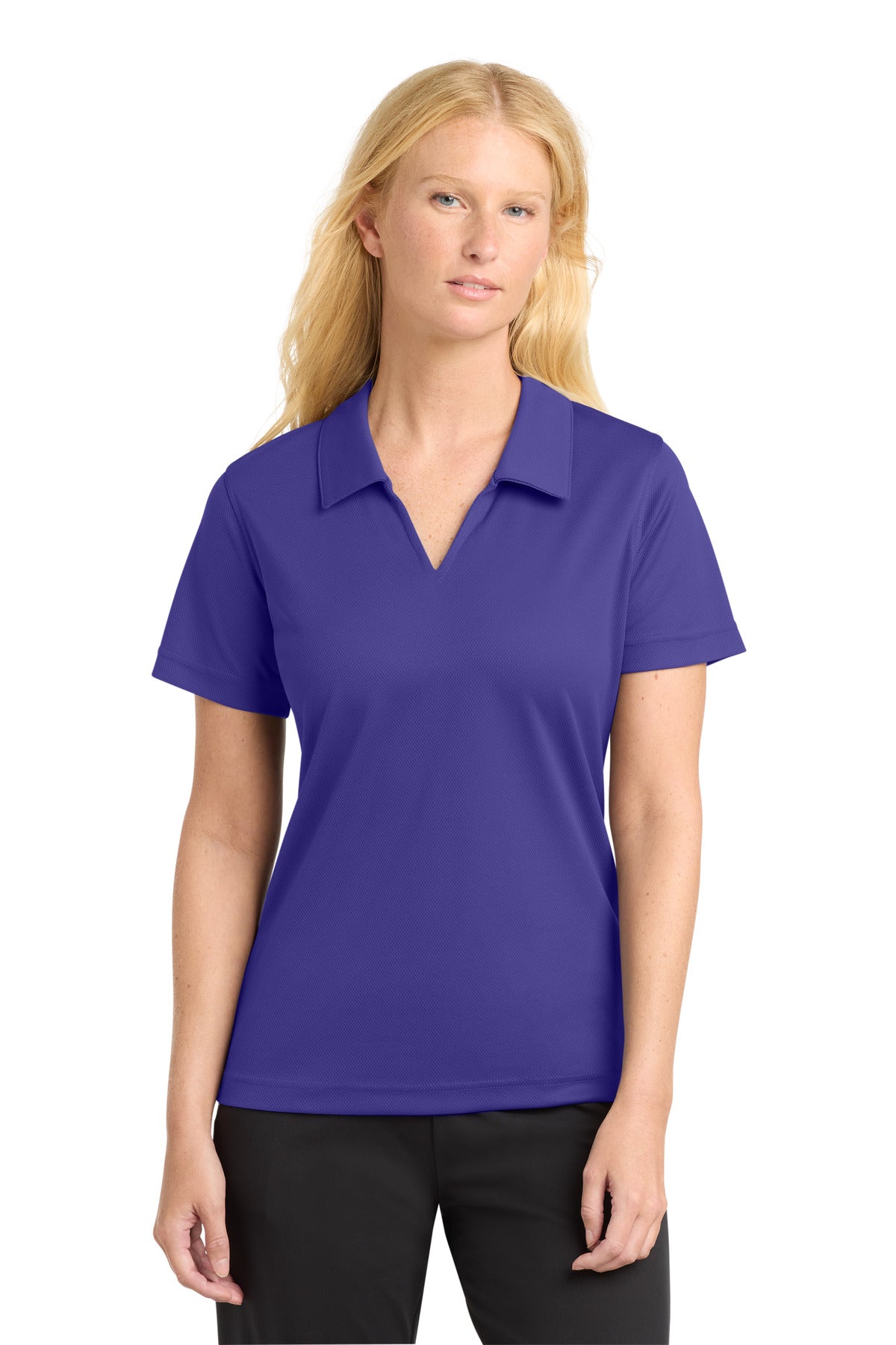 Sport-Tek Women's Dri-Mesh V-Neck Polo L469