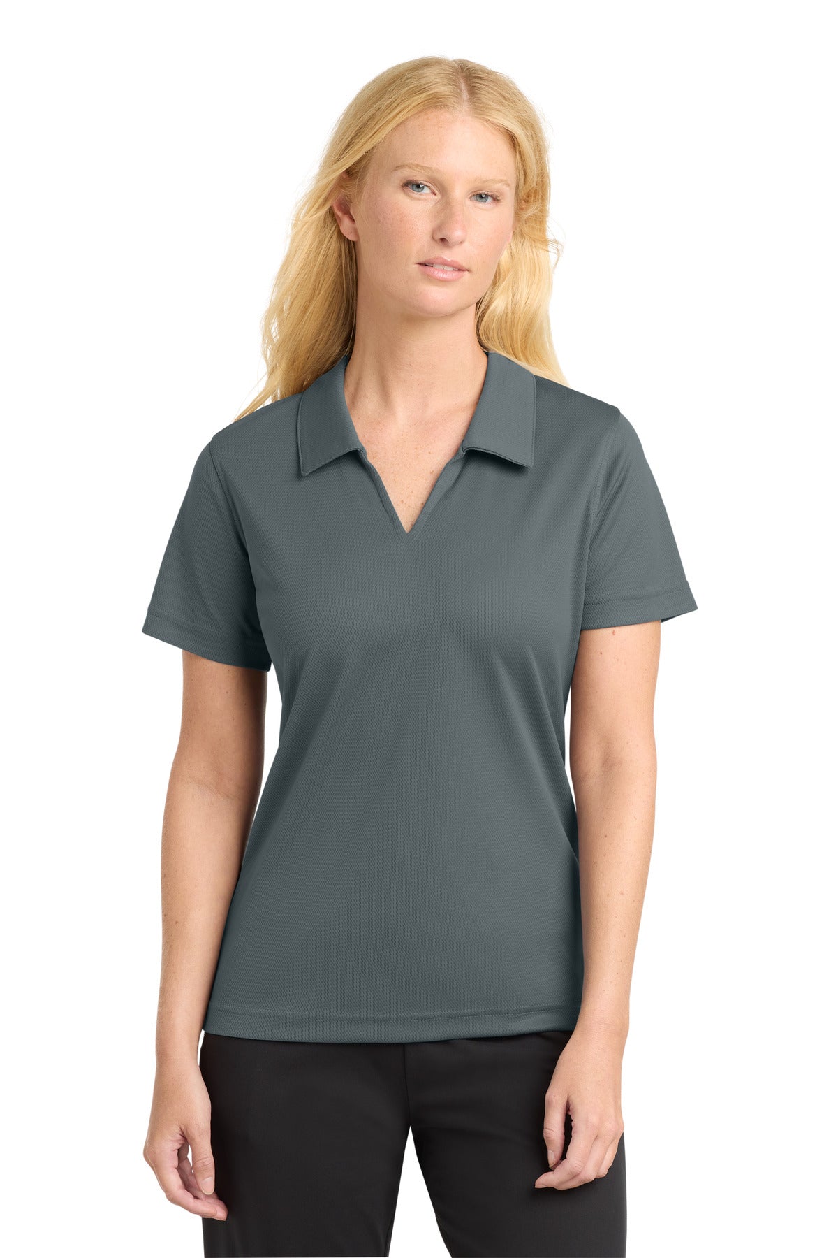 Sport-Tek Women's Dri-Mesh V-Neck Polo L469