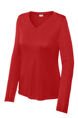 Sport-Tek Women's Long Sleeve PosiCharge Competitor V-Neck Tee LST353LS