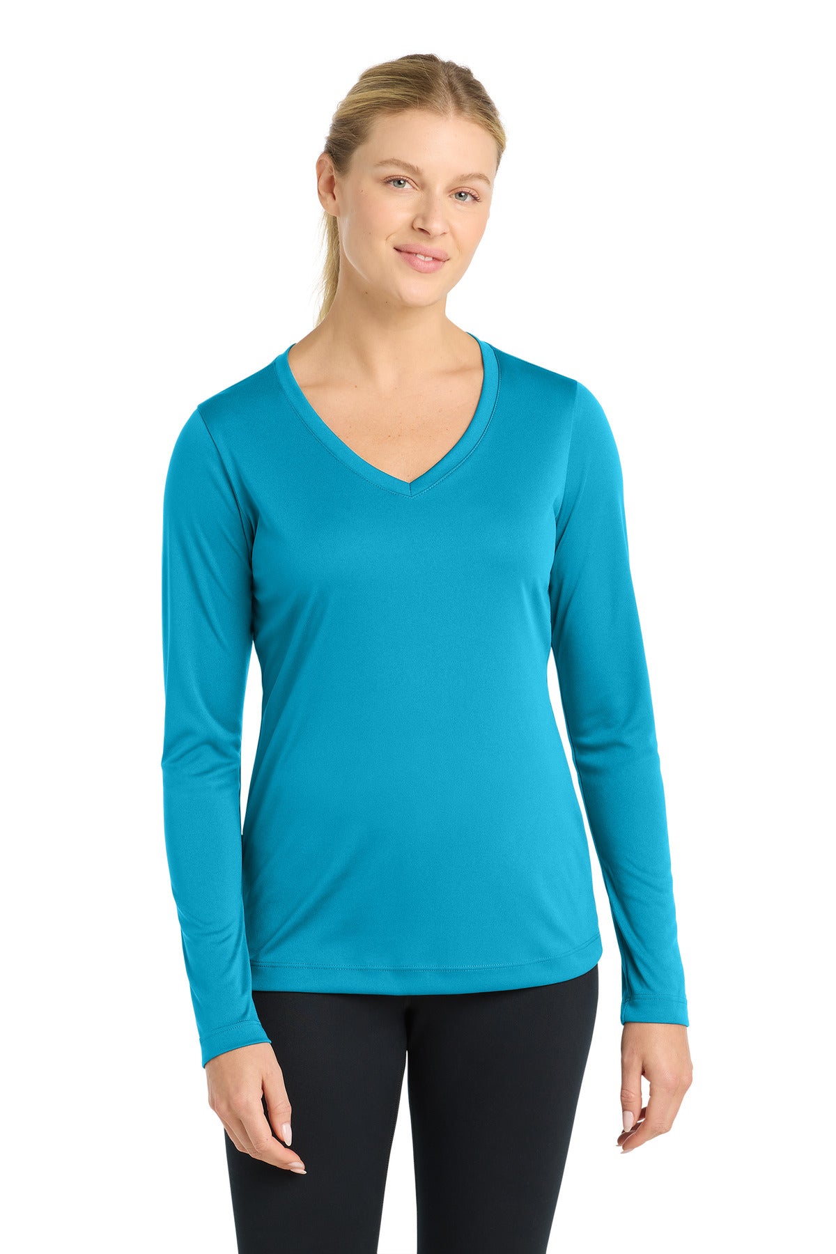 Sport-Tek Women's Long Sleeve PosiCharge Competitor V-Neck Tee LST353LS