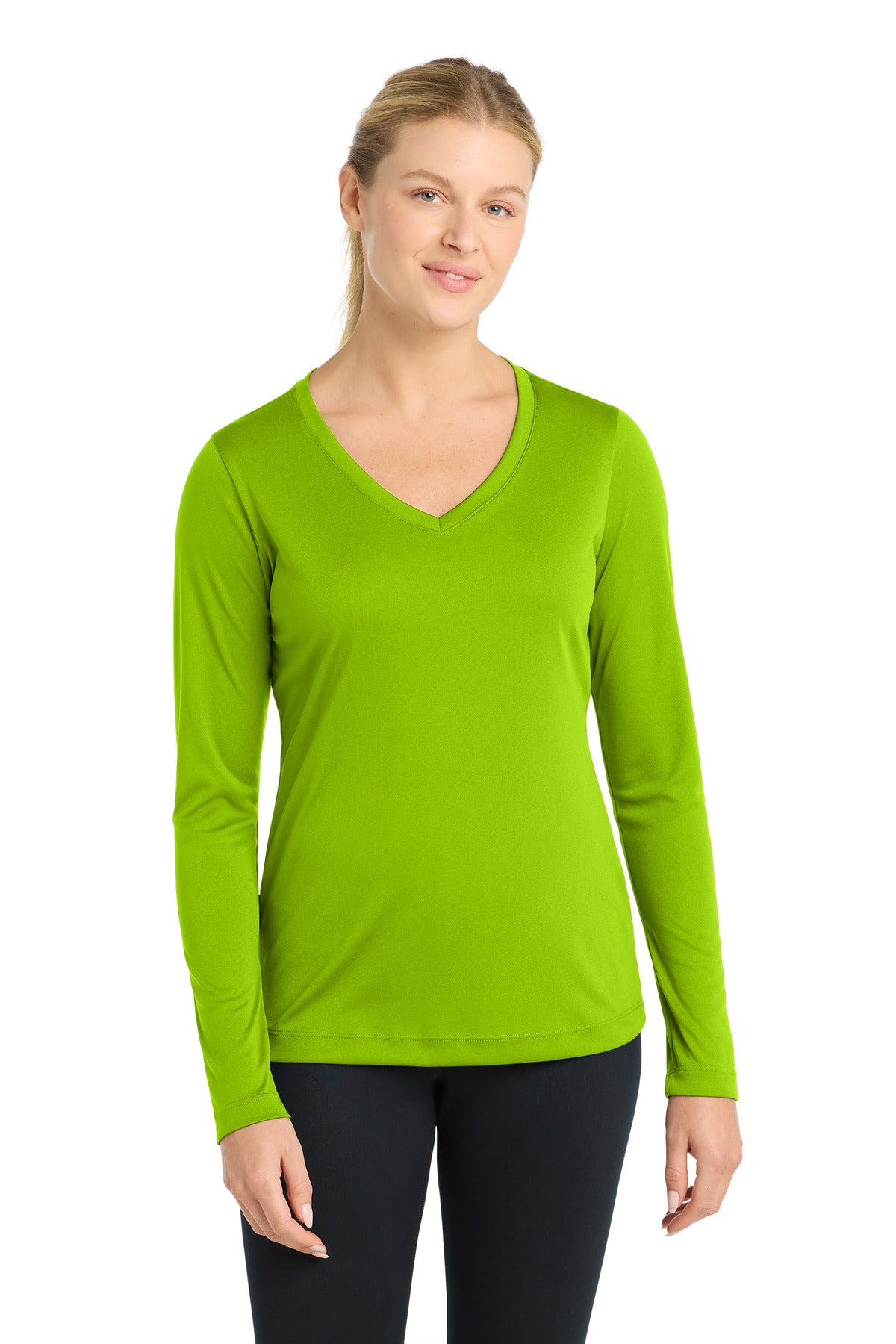 Sport-Tek Women's Long Sleeve PosiCharge Competitor V-Neck Tee LST353LS