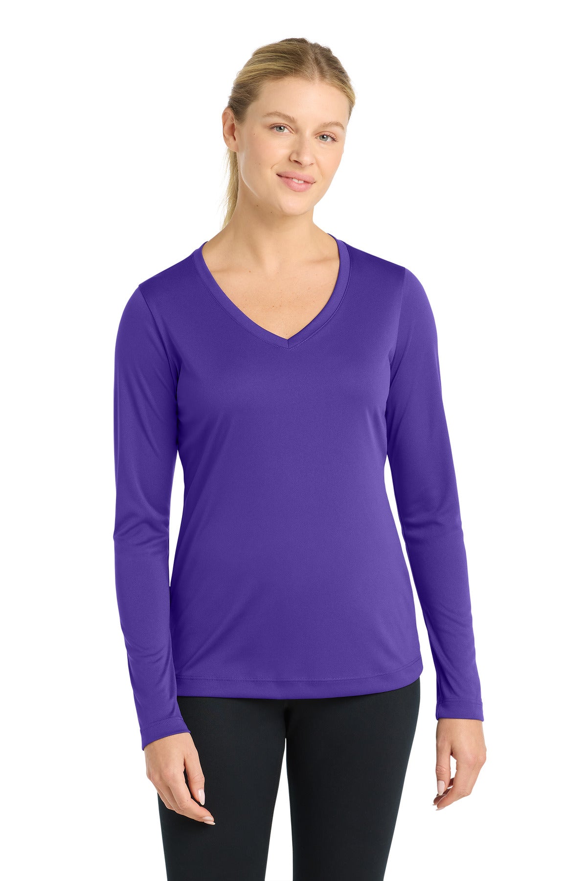 Sport-Tek Women's Long Sleeve PosiCharge Competitor V-Neck Tee LST353LS