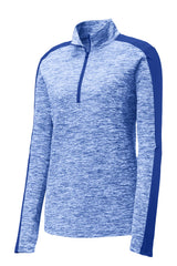 Sport-Tek Women's PosiCharge Electric Heather Colorblock 1/4-Zip Pullover LST397