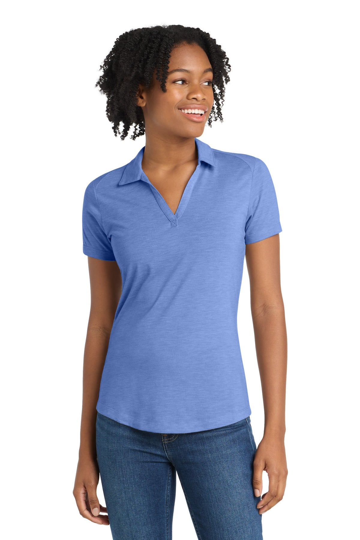 Sport-Tek Women's PosiCharge Tri-Blend Wicking Polo LST405