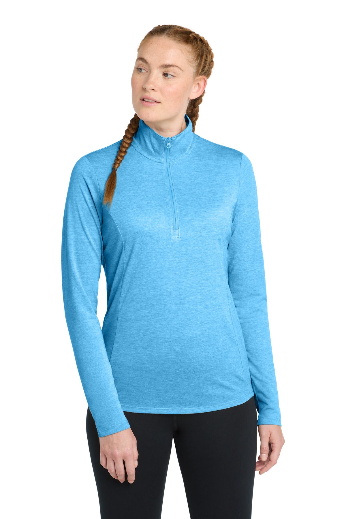 Sport-Tek Women's PosiCharge Tri-Blend Wicking 1/4-Zip Pullover LST407