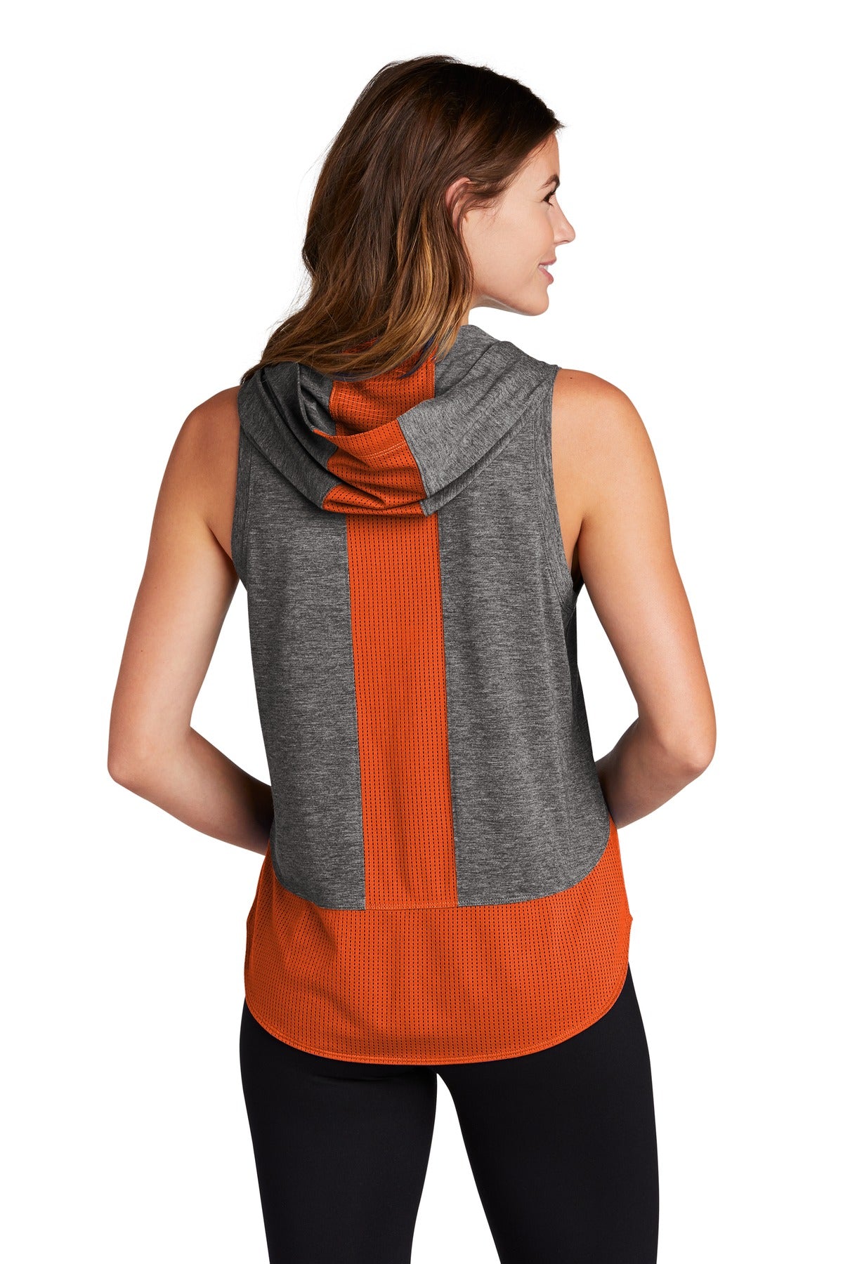 Sport-Tek Women's PosiCharge Tri-Blend Wicking Draft Hoodie Tank LST410