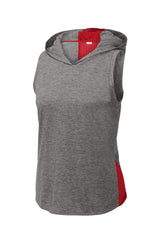 Sport-Tek Women's PosiCharge Tri-Blend Wicking Draft Hoodie Tank LST410