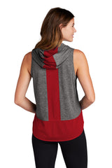 Sport-Tek Women's PosiCharge Tri-Blend Wicking Draft Hoodie Tank LST410