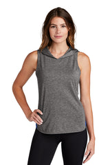 Sport-Tek Women's PosiCharge Tri-Blend Wicking Draft Hoodie Tank LST410