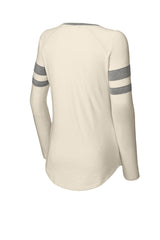 Sport-Tek Women's Halftime Stripe Long Sleeve V-Neck Tee LST6043