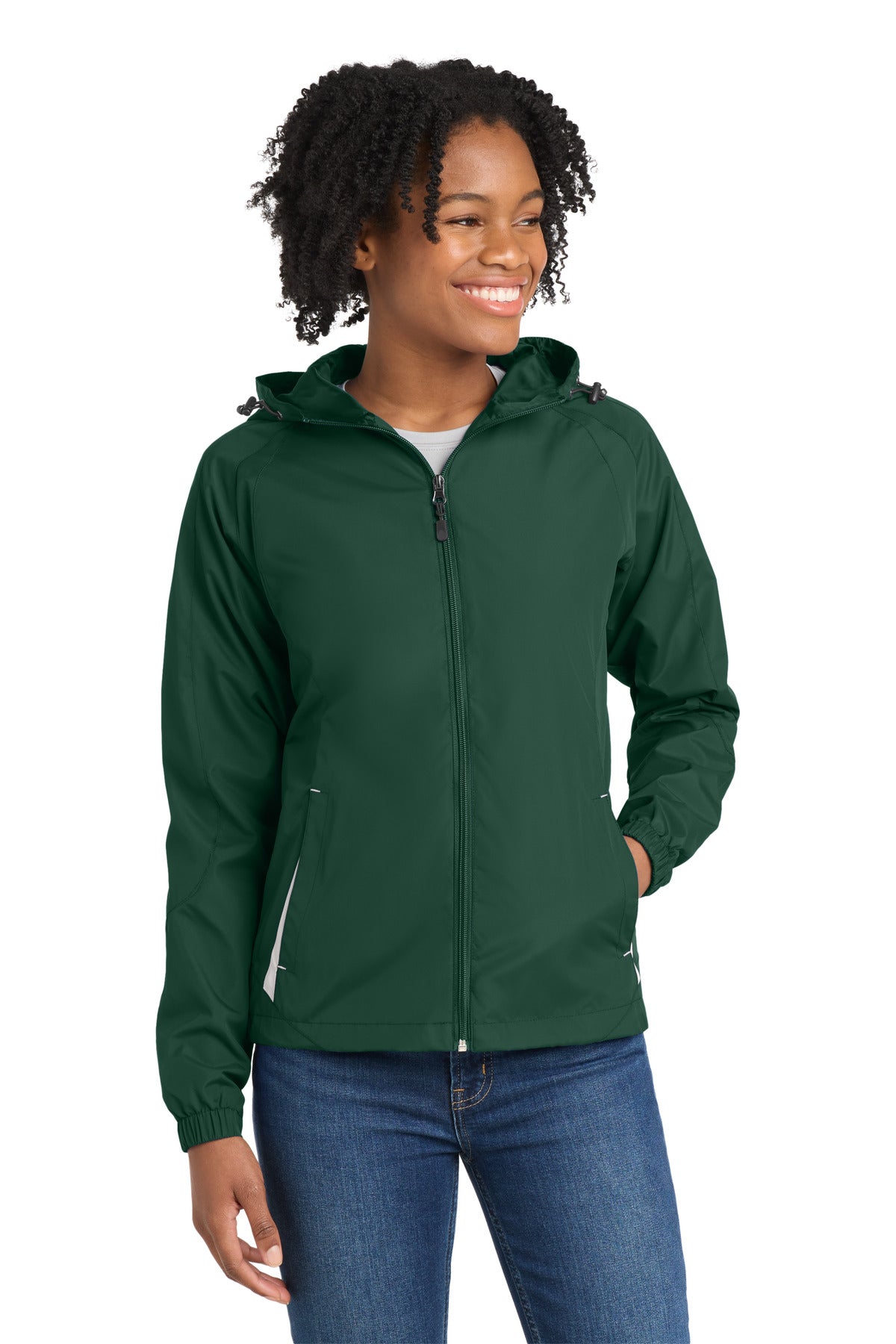 Sport-Tek Women's Colorblock Hooded Raglan Jacket LST76