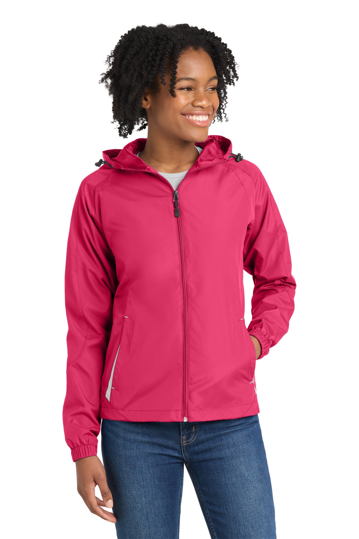 Sport-Tek Women's Colorblock Hooded Raglan Jacket LST76