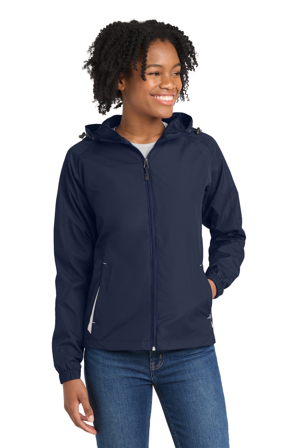 Sport-Tek Women's Colorblock Hooded Raglan Jacket LST76