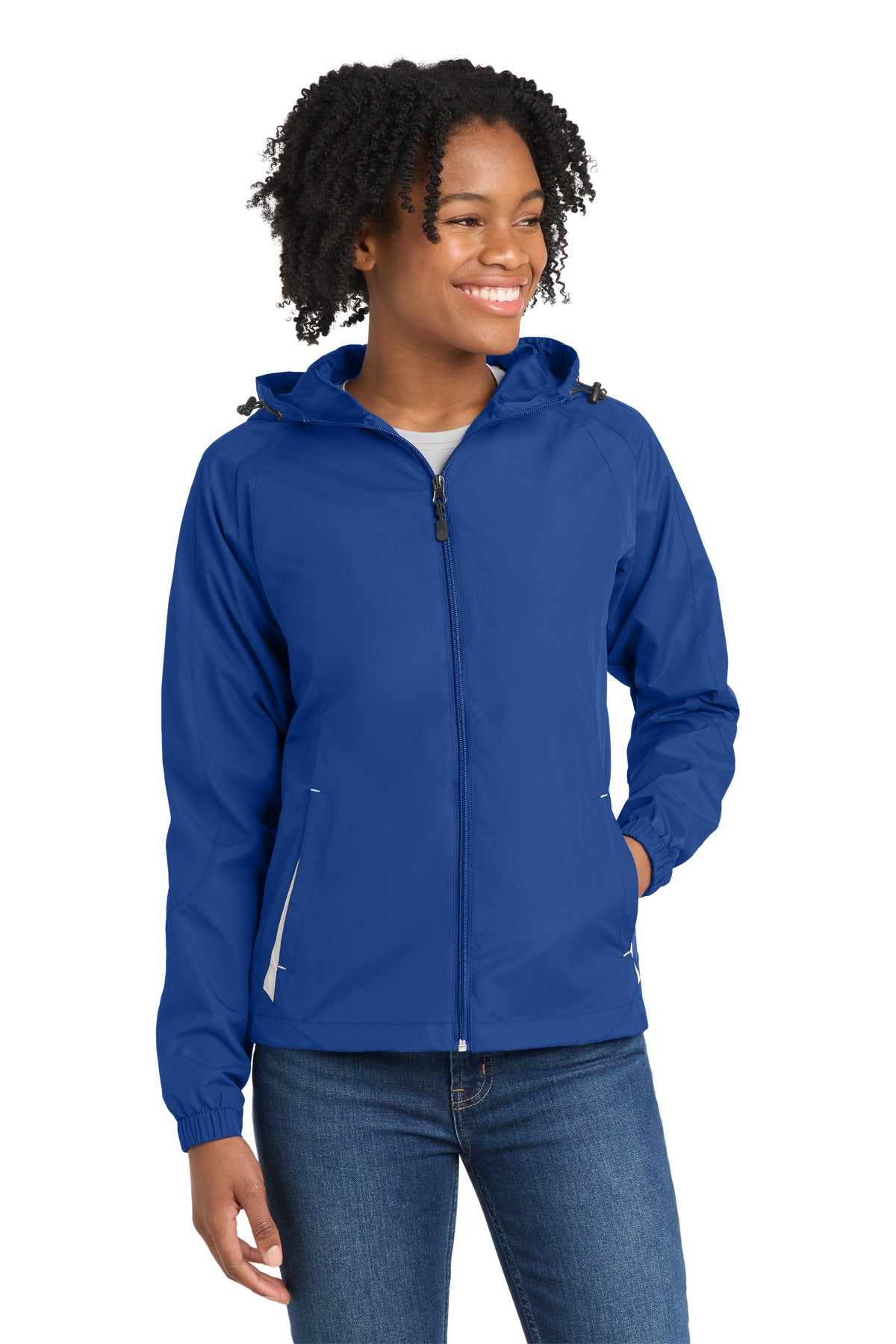 Sport-Tek Women's Colorblock Hooded Raglan Jacket LST76