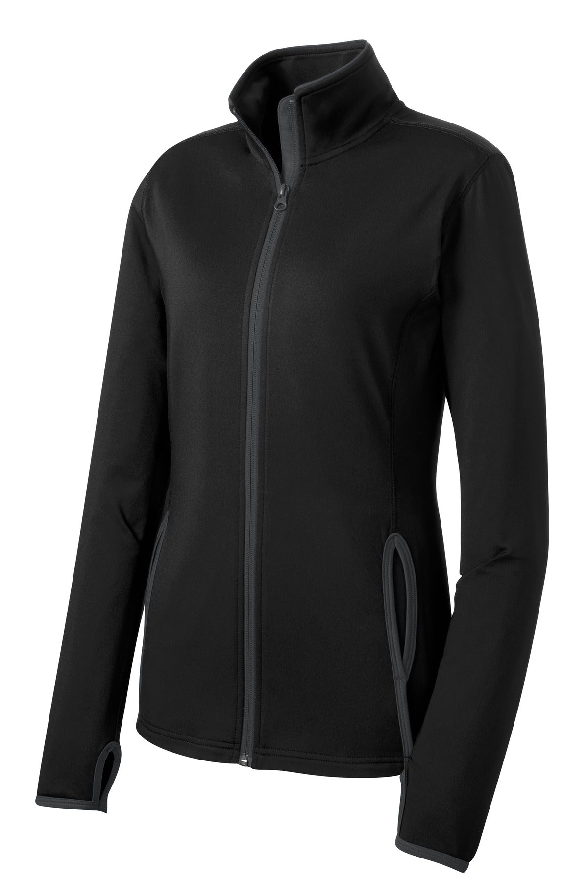 Sport-Tek Women's Sport-Wick Stretch Contrast Full-Zip Jacket LST853