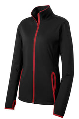 Sport-Tek Women's Sport-Wick Stretch Contrast Full-Zip Jacket LST853
