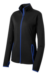 Sport-Tek Women's Sport-Wick Stretch Contrast Full-Zip Jacket LST853