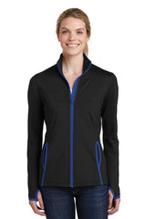 Sport-Tek Women's Sport-Wick Stretch Contrast Full-Zip Jacket LST853