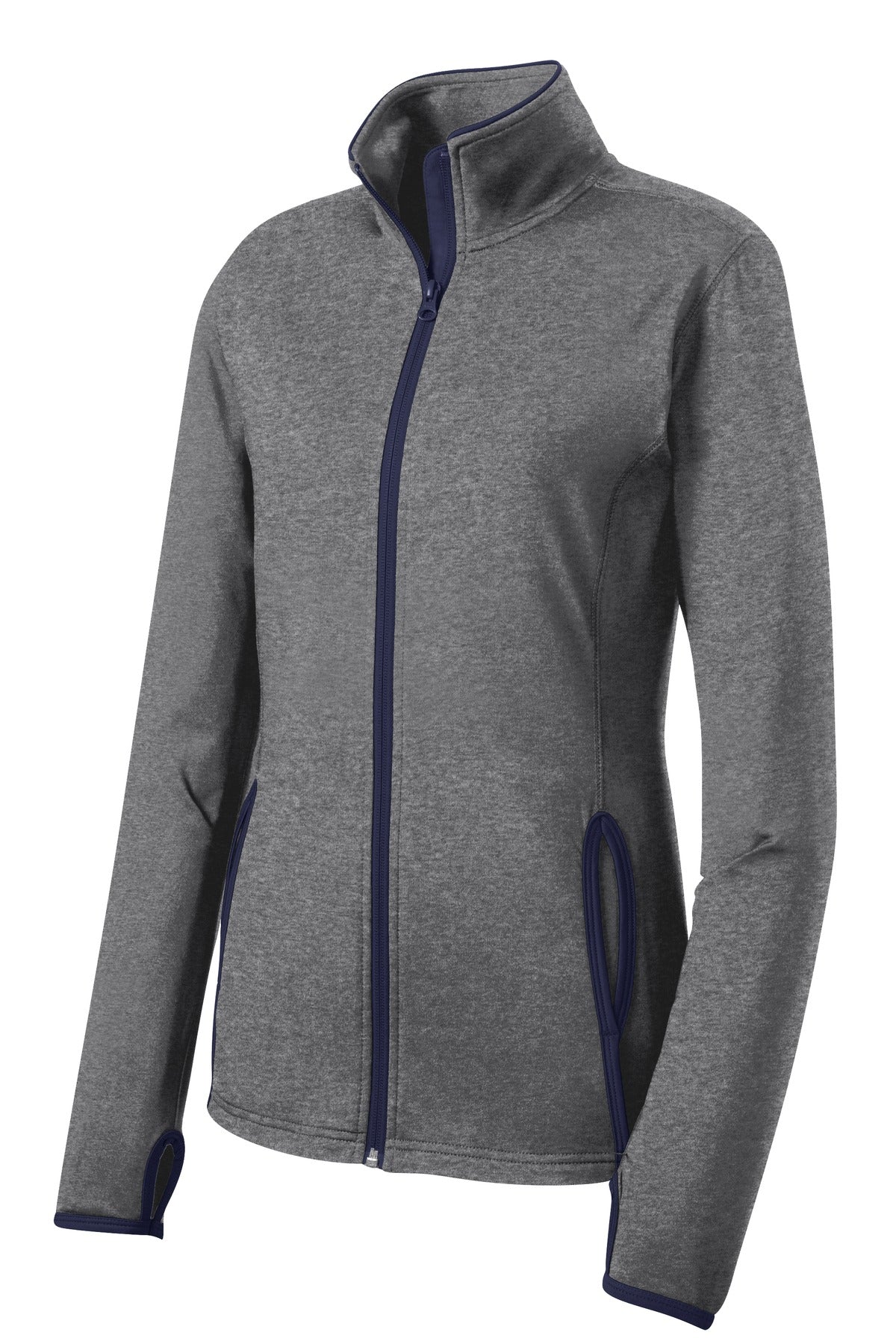 Sport-Tek Women's Sport-Wick Stretch Contrast Full-Zip Jacket LST853